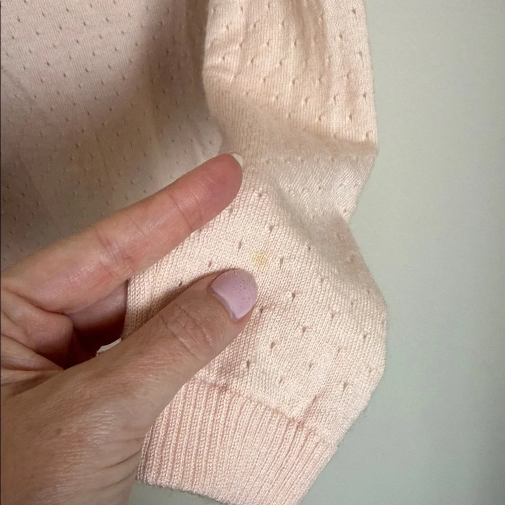 Smartwool Pastel Pink V Neck Wool Blend Sweater Size Medium